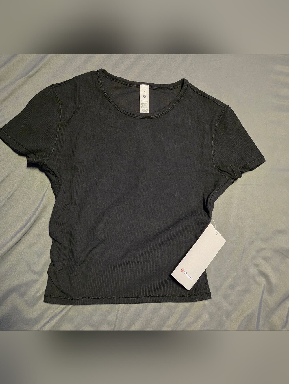 Lululemon All It Takes Keyhole Ribbed Short Sleeve Sizes M/L Black New
